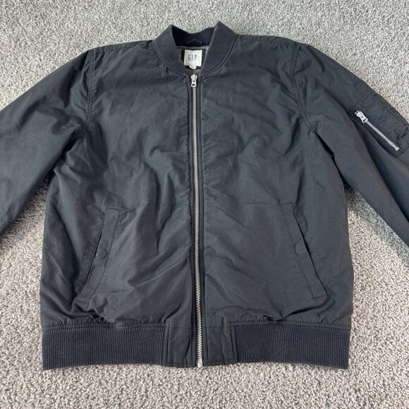 Gap Bomber Jacket Men’s Size Large Black - Picture 1 of 15